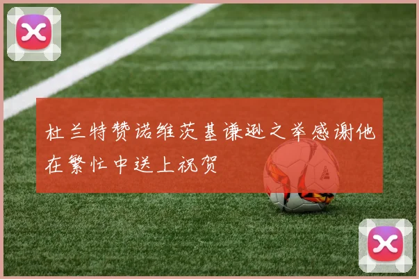 杜兰特赞诺维茨基谦逊之举感谢他在繁忙中送上祝贺